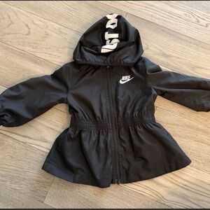 Nike Kids Black Raincoat with Hood